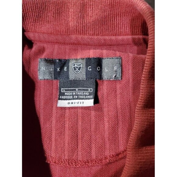 Nike Golf Dri-Fit Mens Polo Shirt Size L Red Polyester Spandex - Picture 3 of 8